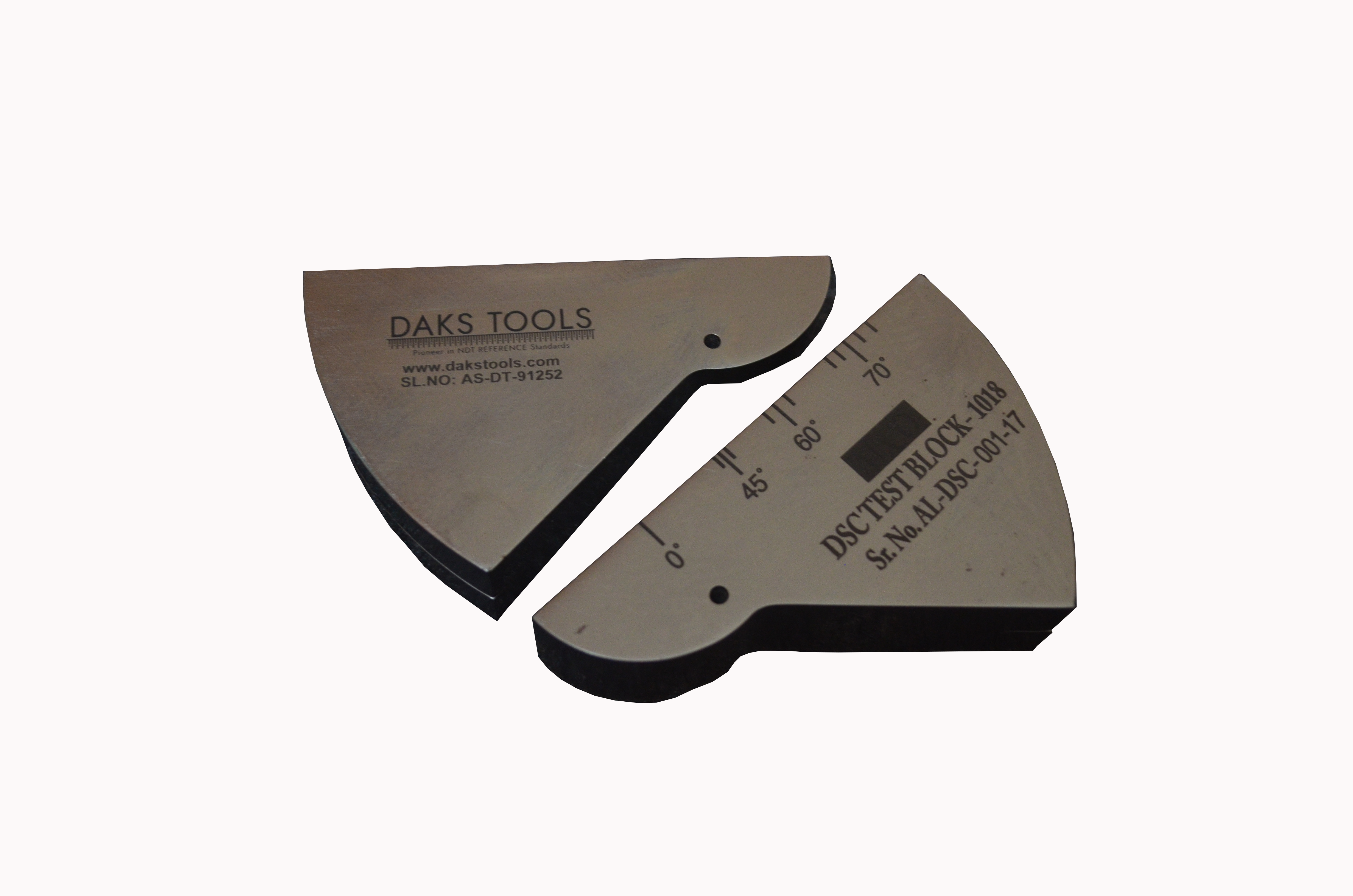 DSC BLOCK METRIC VERSION - DAKS Tools NDT Calibration Standard
