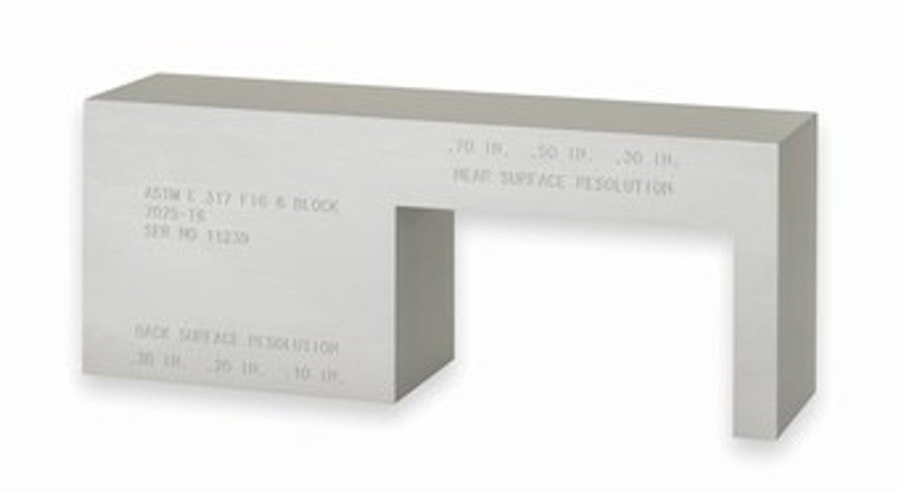 ASTM E317 TEST BLOCK FIGURE 6” METRIC VERSION